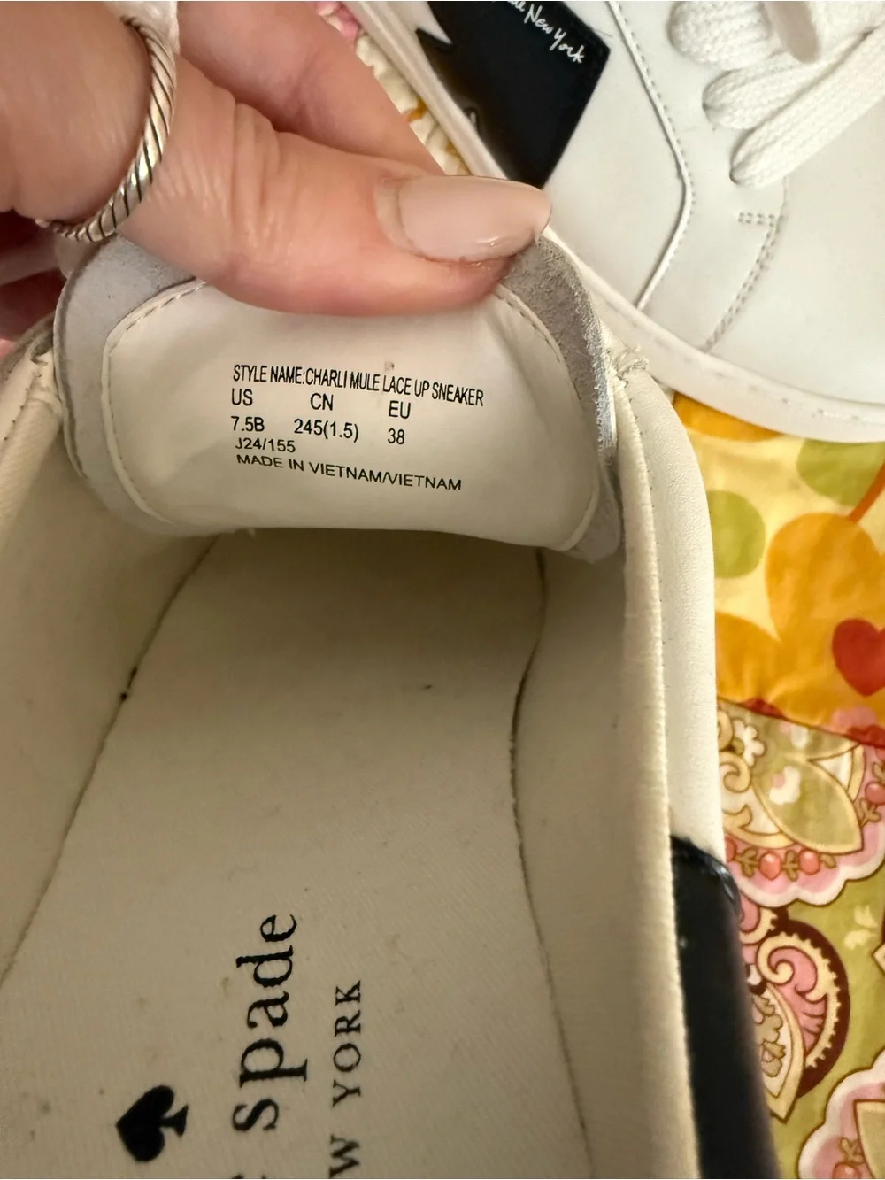 kate spade white leather